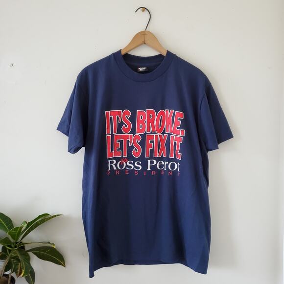 Vintage Ross Perot '92 Presidential Race Tee Shirt - Picture 1 of 3